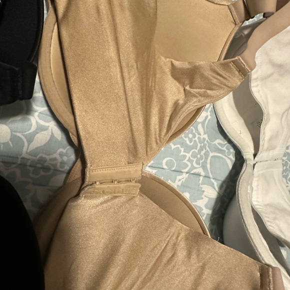 Cacique Lace and Satin Bra Trio - Black, Gold, White - Picture 10 of 11